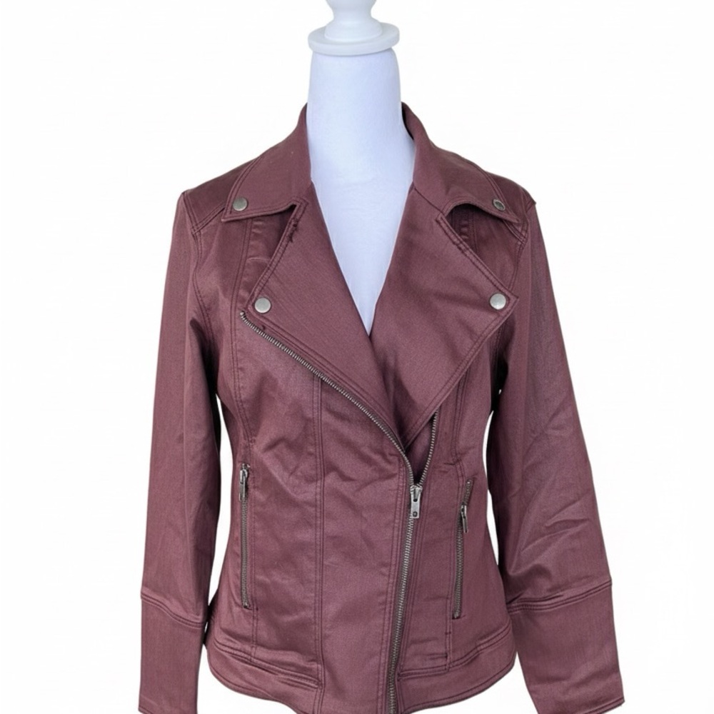 Jacket Liverpool Los Angeles Size M Malbec Moto NWT Faux Leather Biker Coat